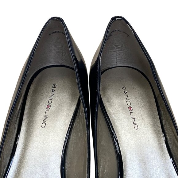 Bandolino Women’s Black Faux Patent Leather Yara Wedge Pumps Size 10M - Picture 6 of 11